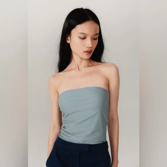 Rotouche Carrie Designer Purple & Grey Reversible Tube Top in Cosmic - Picture 3 of 9